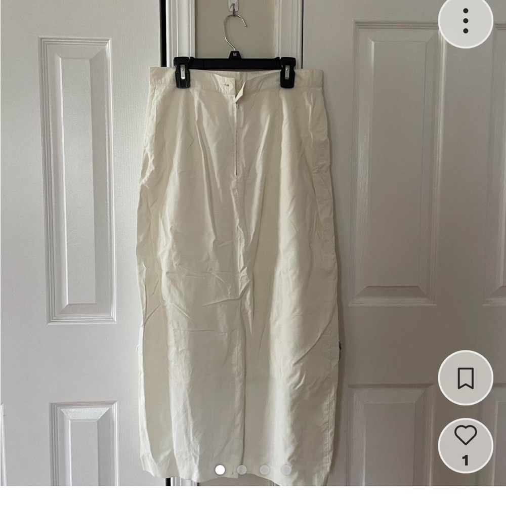 United Colors of Benetton Pleated Maxi Skirt - Size 44 (S), White/Ivory, A-Line
